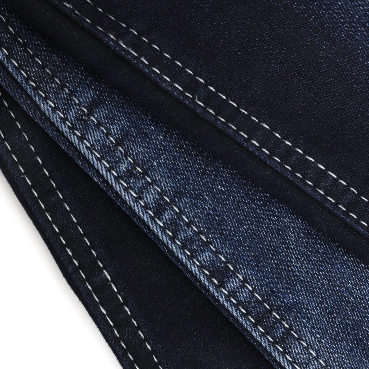 163A-6 Fashion Style Woven Indigo Jeans Fabric For Women Pants with fleece to keep warm in winter