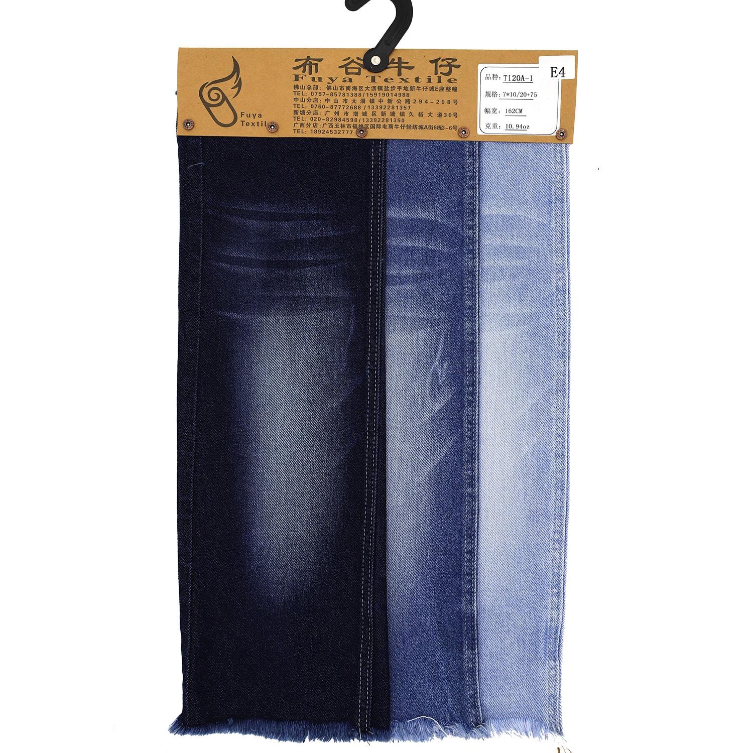 T120A-1 sky blue 10oz denim fabric stretchable with spandex