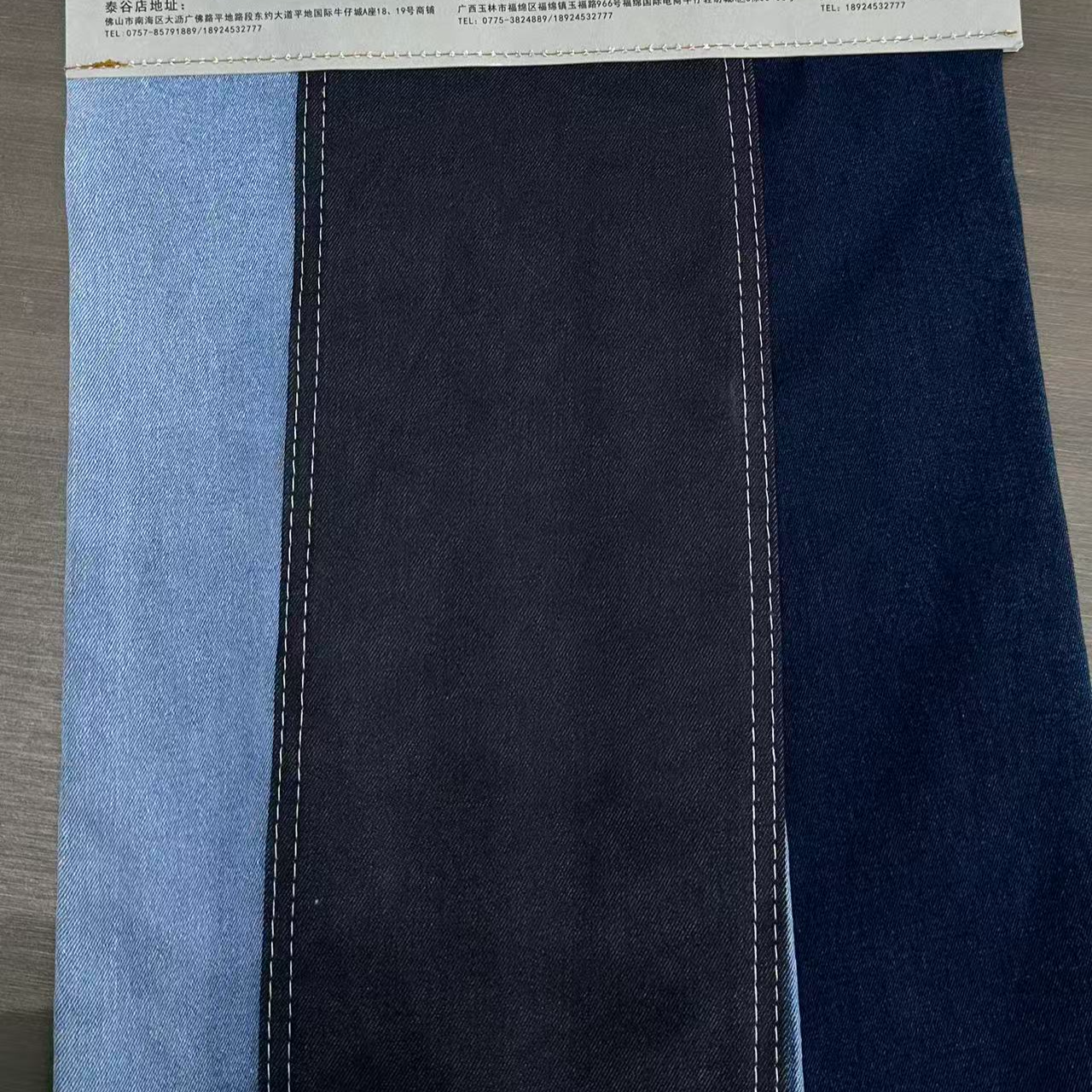 605A-6 60%Cotton 10*21/55 OE Yarn Indigo Color Denim Fabric Wholesale 1