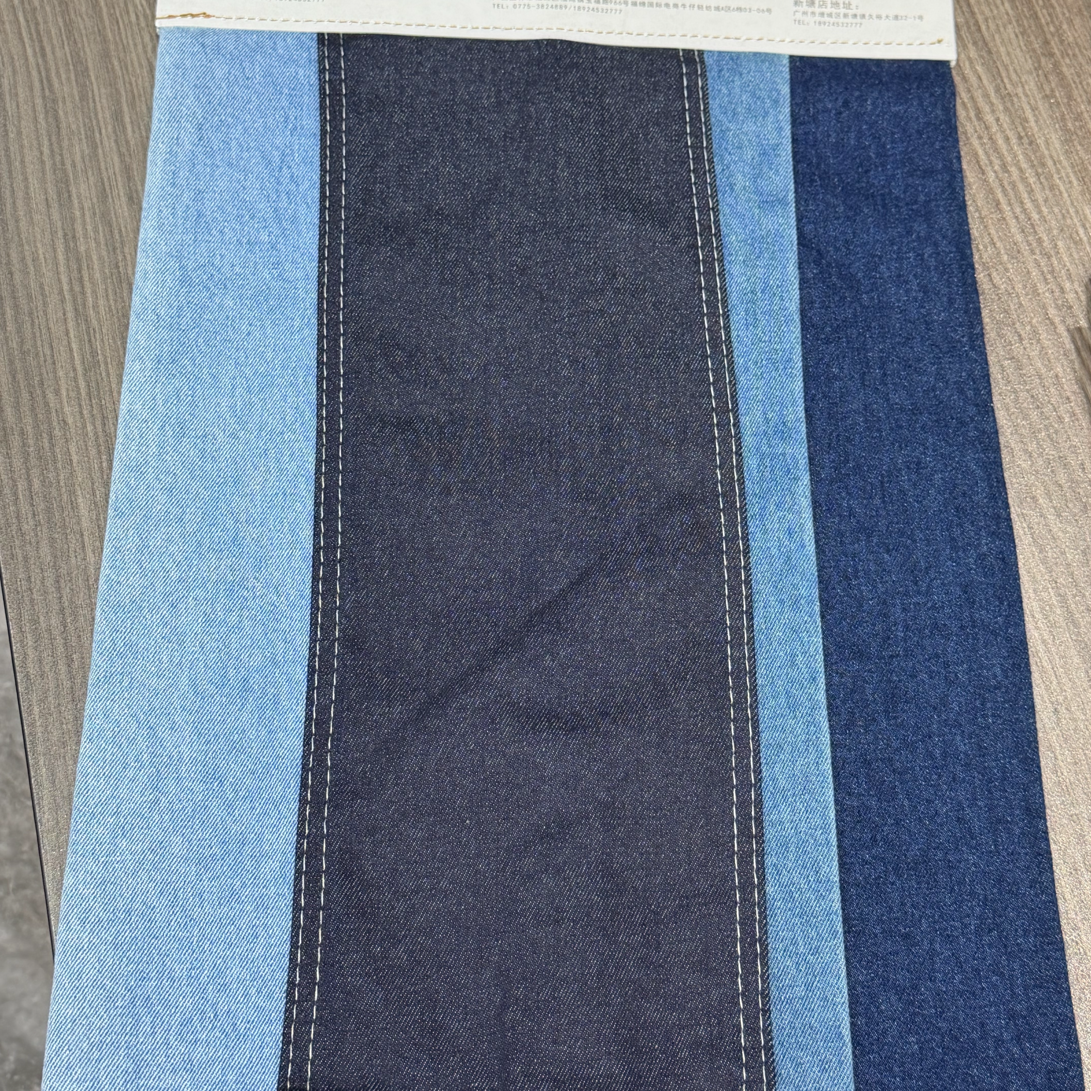 605A-6 60%Cotton 10*21/55 OE Yarn Indigo Color Denim Fabric Wholesale 1