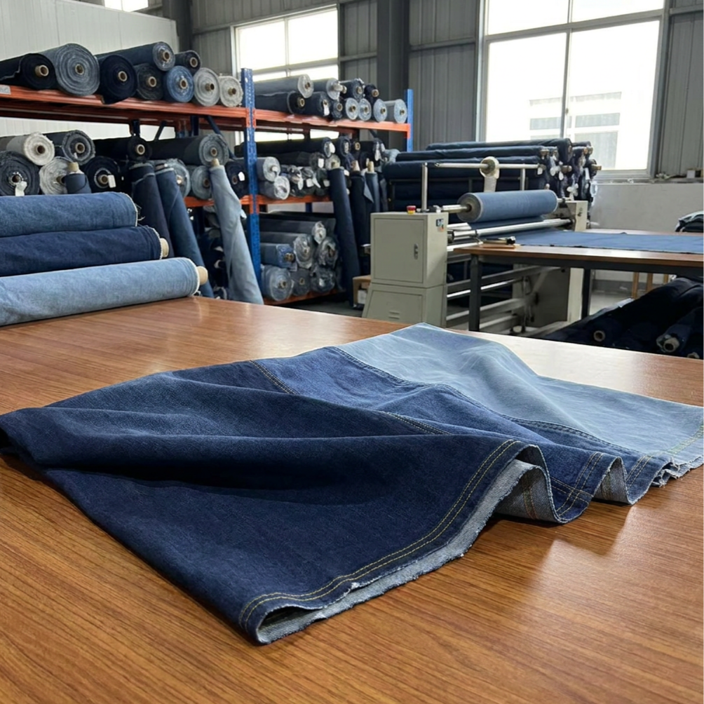 Denim Textile Supplier Supply 7Oz Lightweight Raw Denim Fabric Soft Hand Feel Stable