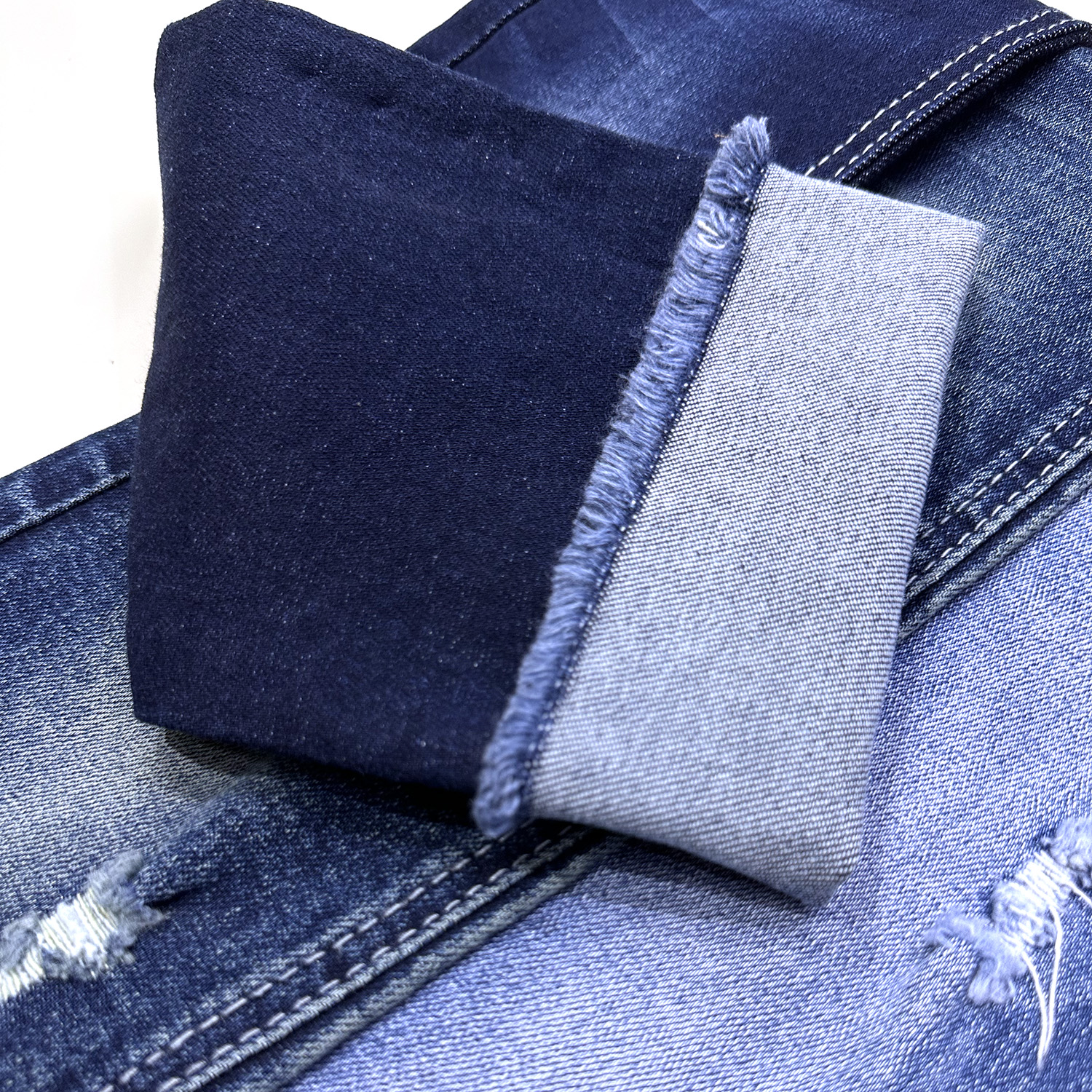 605A-6 60%Cotton 10*21/55 OE Yarn Indigo Color Denim Fabric Wholesale 1