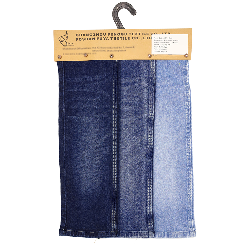 257a-1 11.6 oz 178 cm 83% Cotton Stretch Denim Fabric for Women's Jean