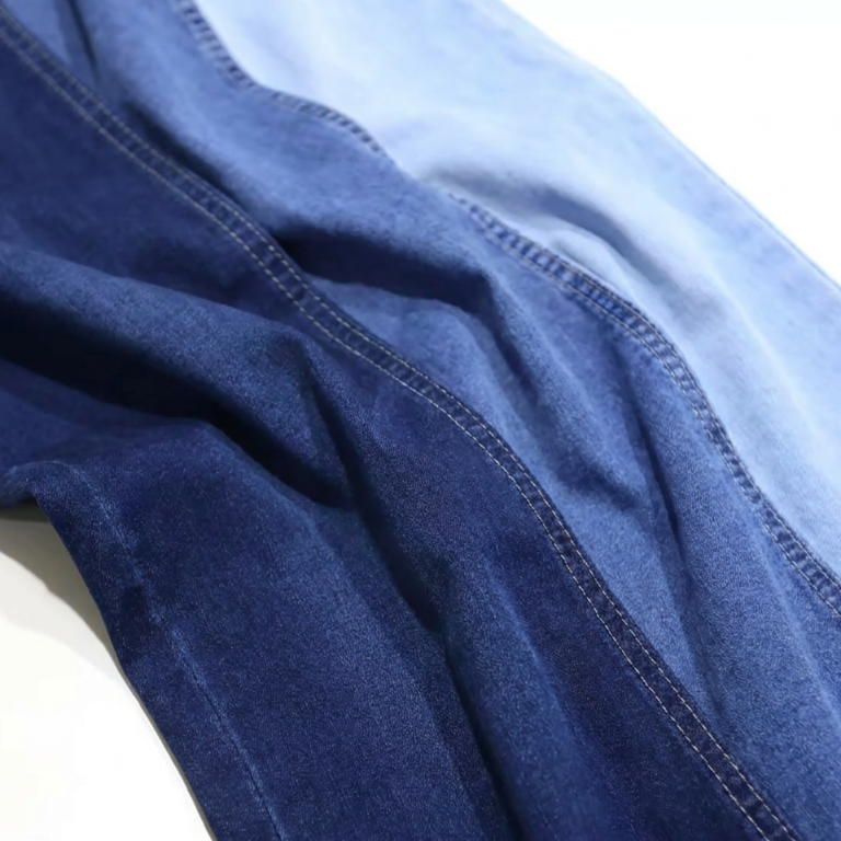 Premium Cotton Viscose Denim Fabric Deep Blue Soft Stretch Raw Material China Factory Direct for B2B