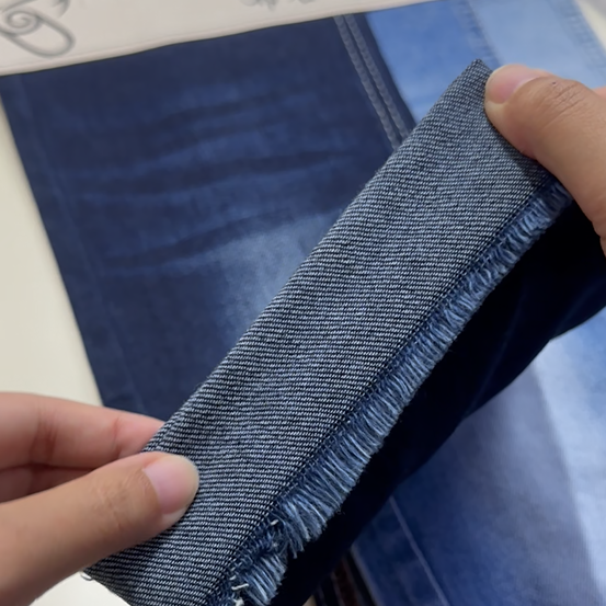 Mercerized Heavyweight Stretch Denim 10oz Cotton Slub Textured Durable Jeans Manufacturing Denim