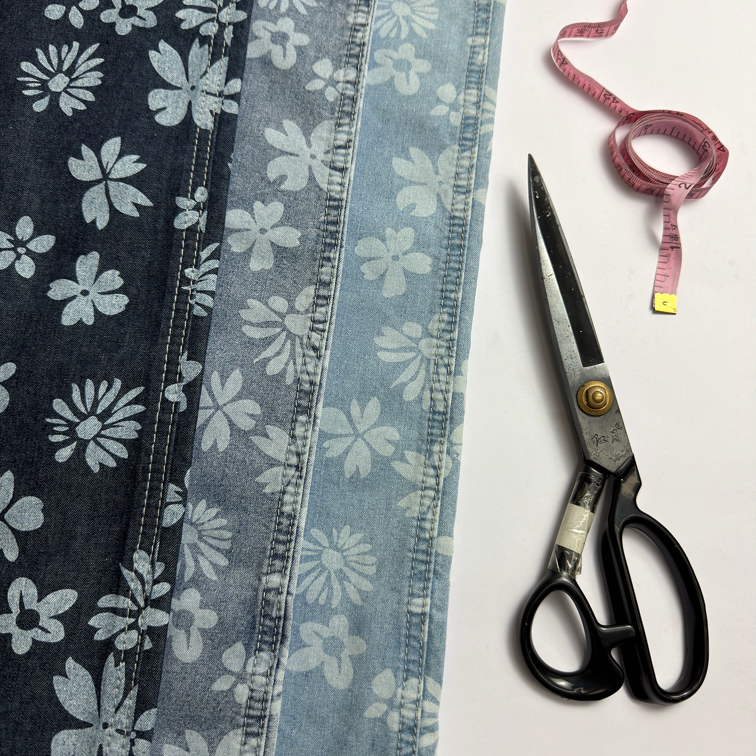 Lightweight Denim Fabric Soft Viscose Blend Silky Drape 7 Oz 180Cm Wide GRS and OEKO TEX Certified