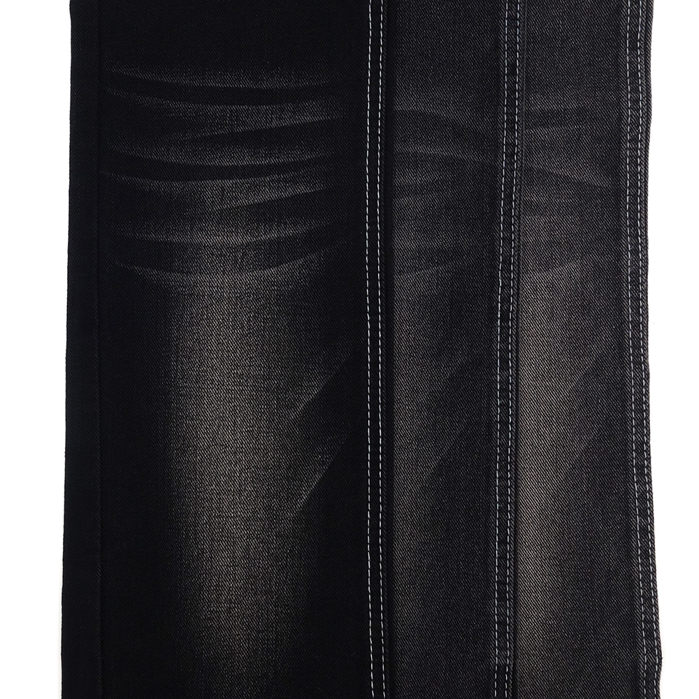 605H-4H 11oz high stretch black color denim fabric for women's jeans