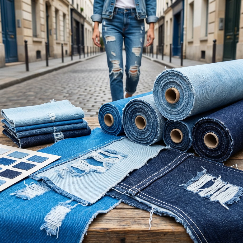 605A-6 60%Cotton 10*21/55 OE Yarn Indigo Color Denim Fabric Wholesale 1