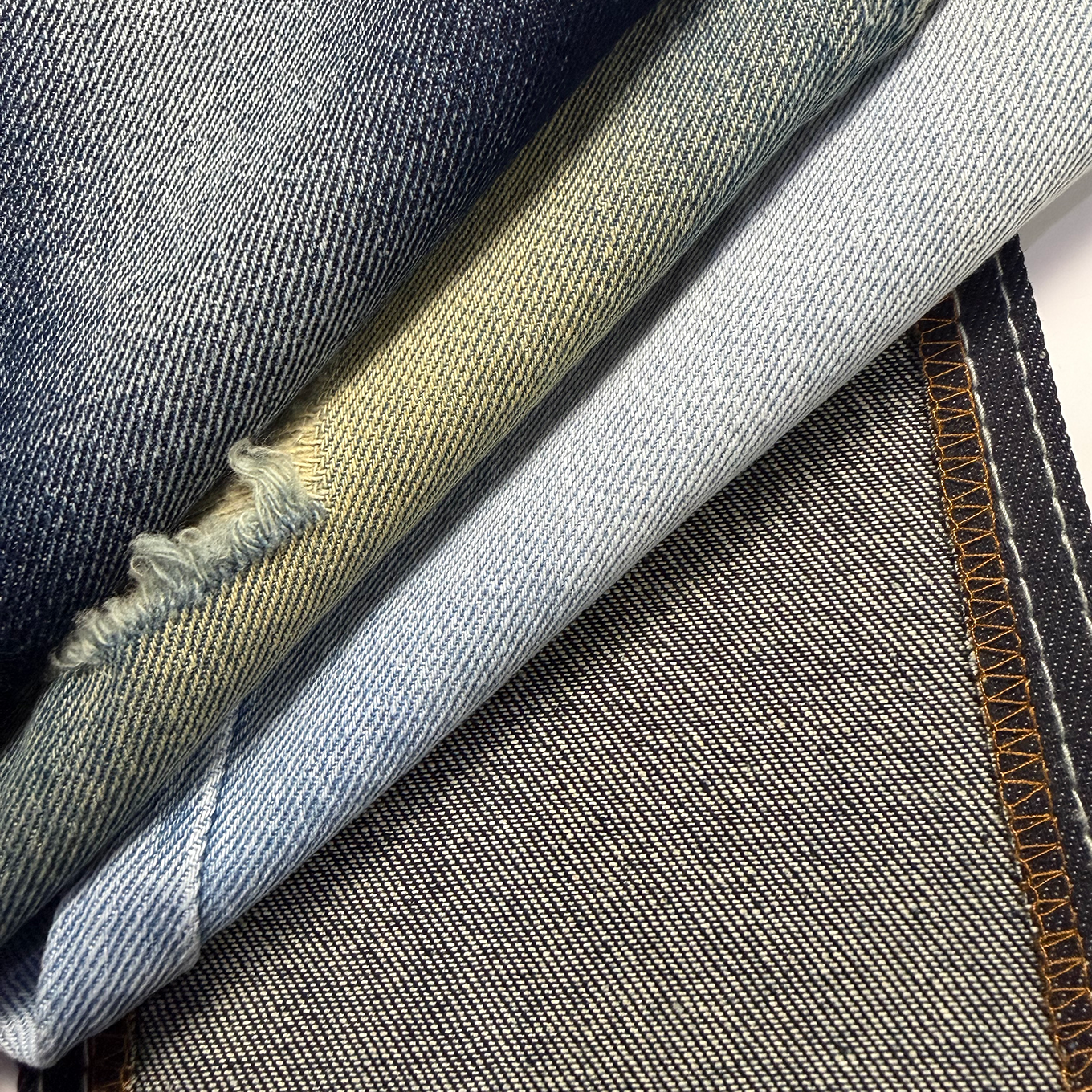 605A-6 60%Cotton 10*21/55 OE Yarn Indigo Color Denim Fabric Wholesale 1