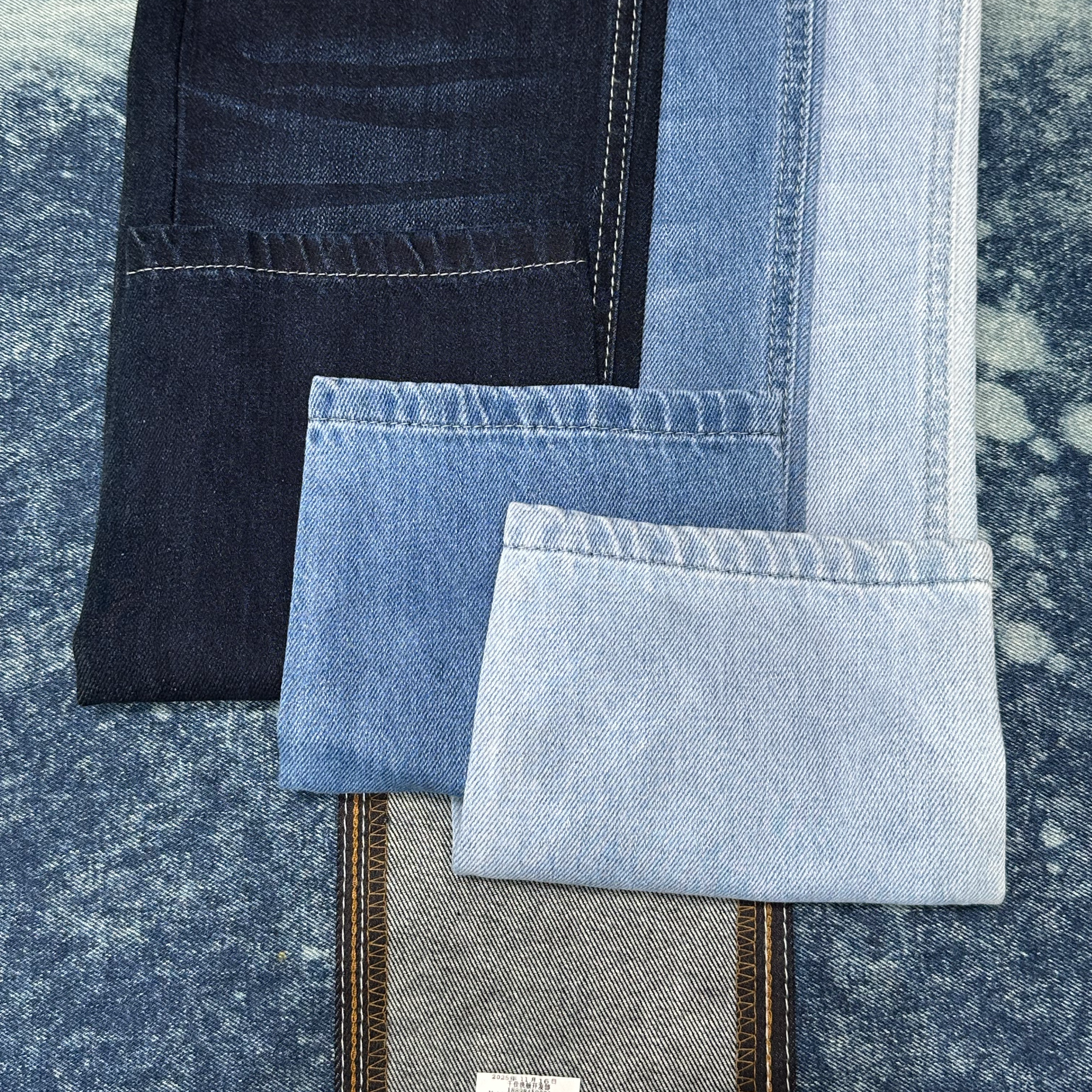 605A-6 60%Cotton 10*21/55 OE Yarn Indigo Color Denim Fabric Wholesale 1