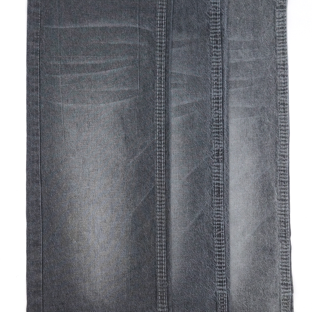 s214g-4 6.8oz sulfur black denim fabric light weight high quality traceable cotton wholesale
