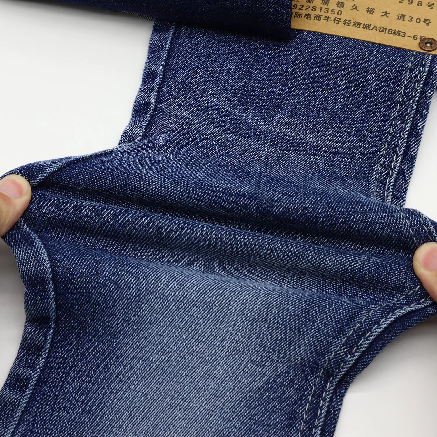 605A-6 60%Cotton 10*21/55 OE Yarn Indigo Color Denim Fabric Wholesale 1