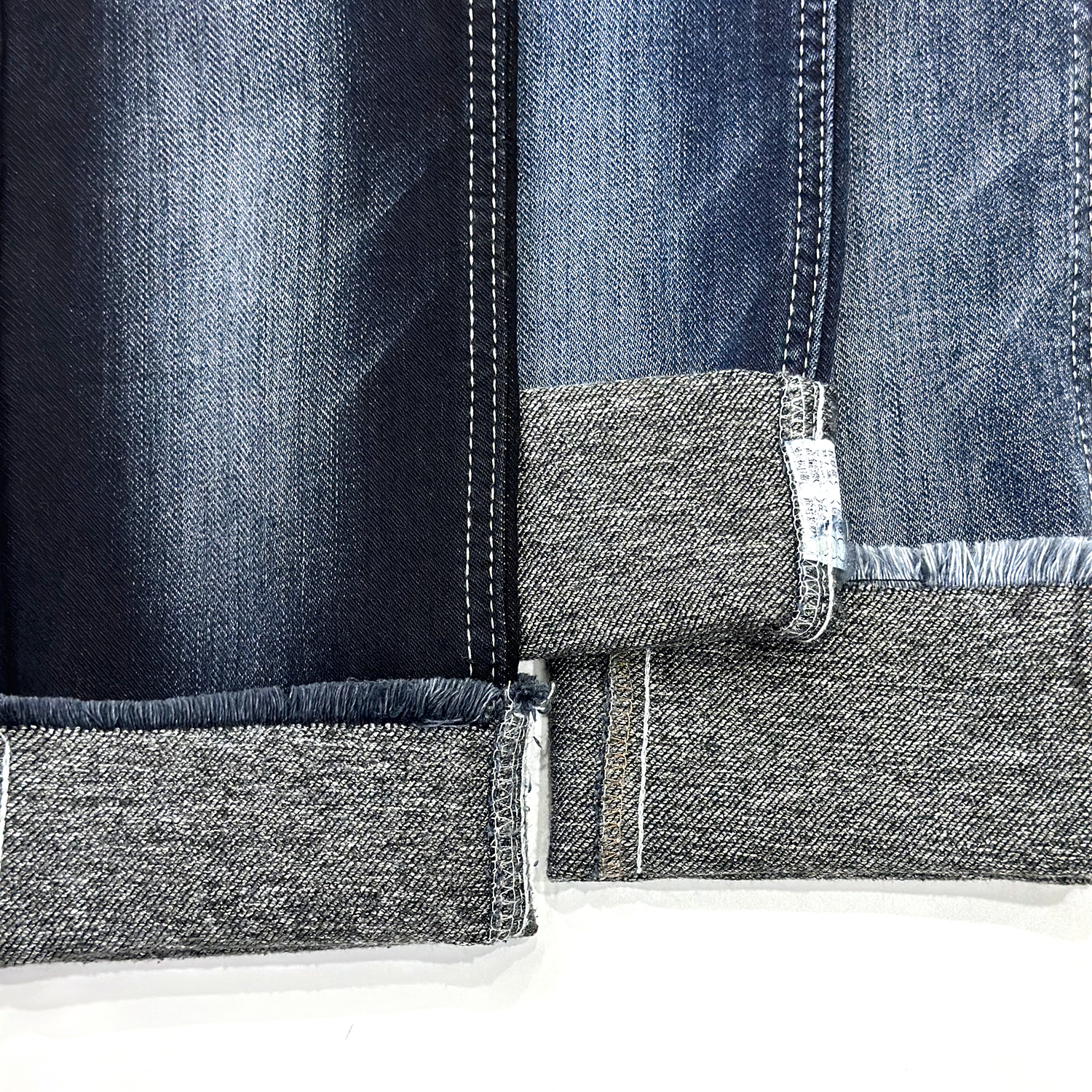 101C-37K 60% Cotton Blue Grey Color Heavy Weight Stretch Denim Fabric for Women Jean