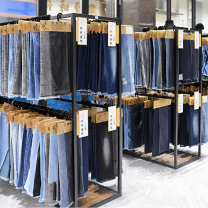 605A-6 60%Cotton 10*21/55 OE Yarn Indigo Color Denim Fabric Wholesale 1