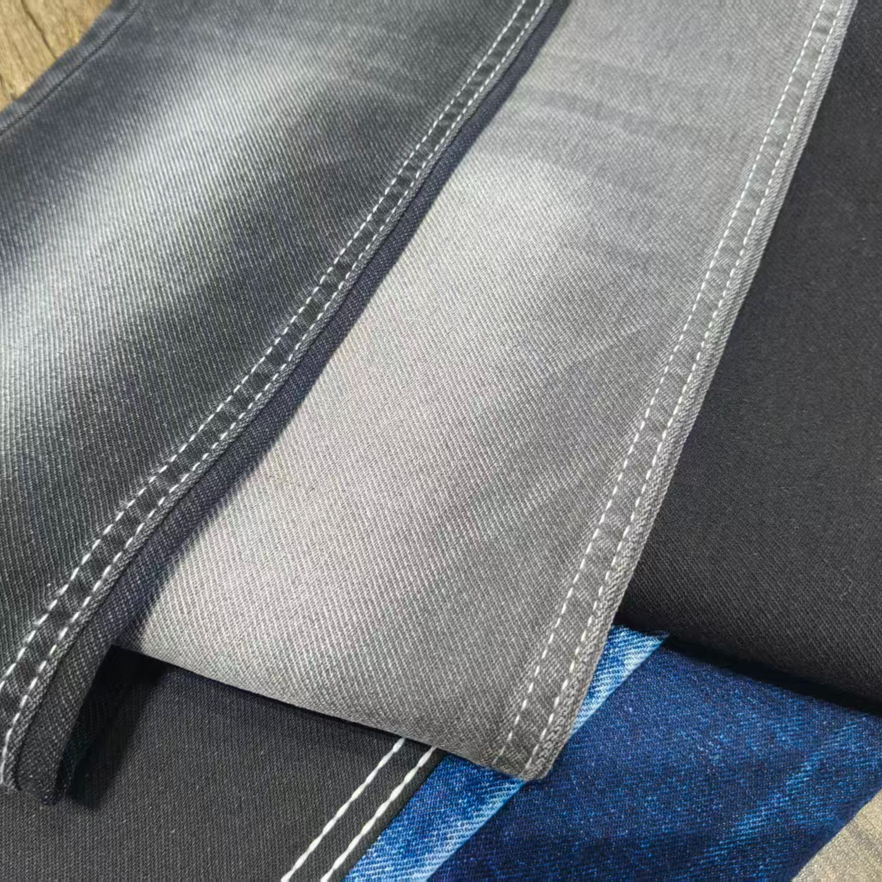 605A-6 60%Cotton 10*21/55 OE Yarn Indigo Color Denim Fabric Wholesale 1
