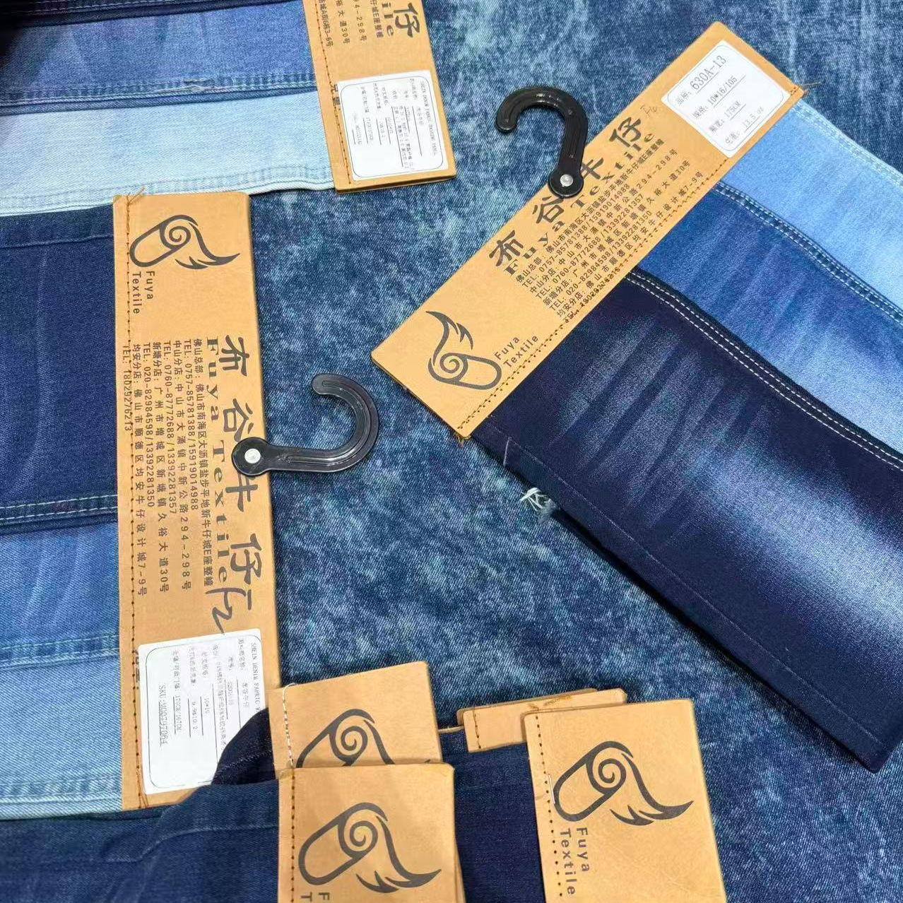 605A-6 60%Cotton 10*21/55 OE Yarn Indigo Color Denim Fabric Wholesale 1