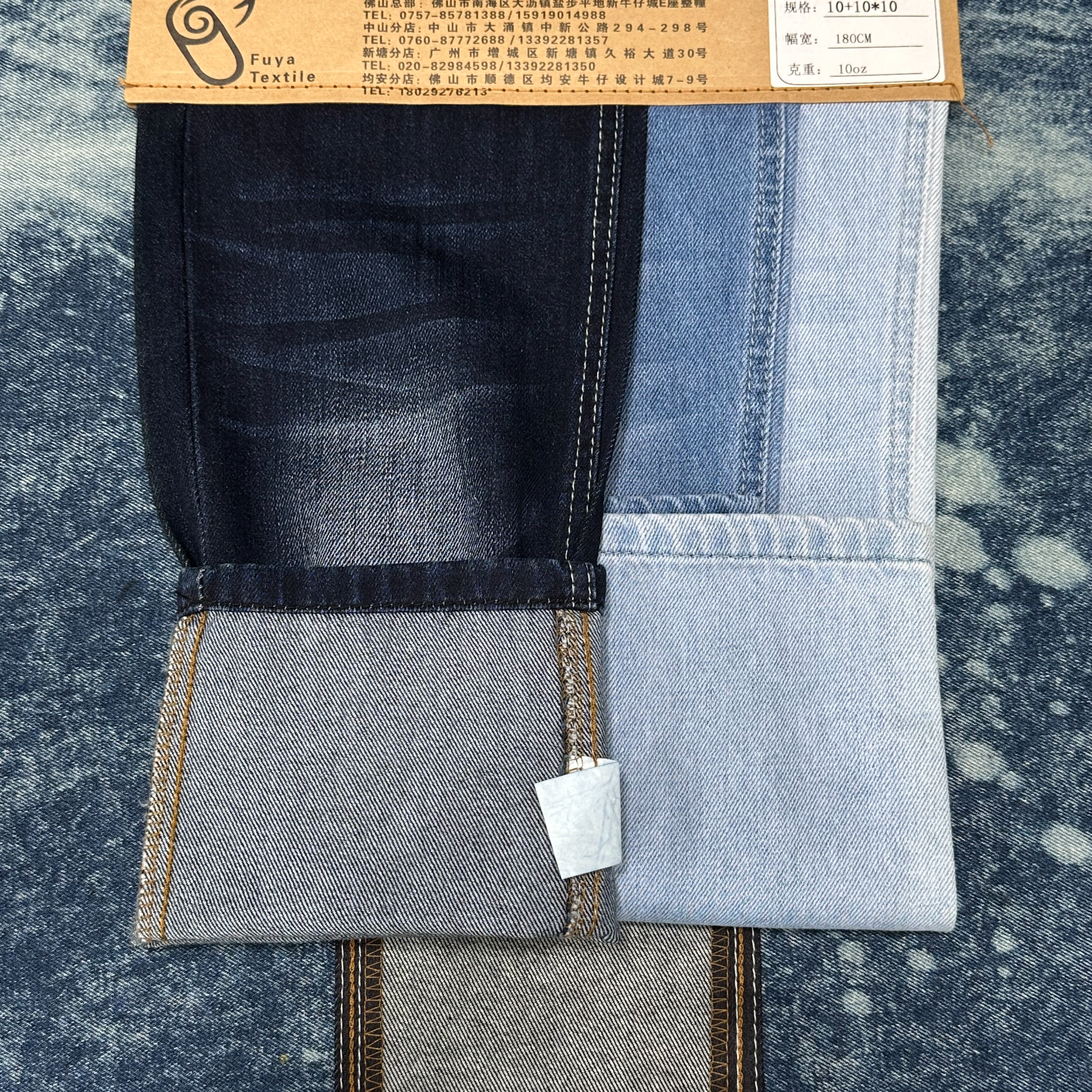 605A-6 60%Cotton 10*21/55 OE Yarn Indigo Color Denim Fabric Wholesale 1