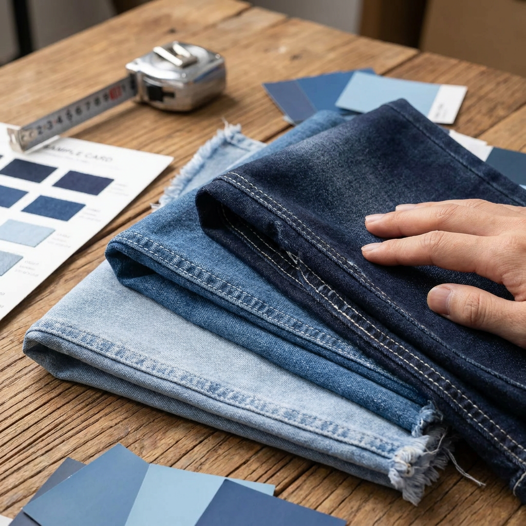 605A-6 60%Cotton 10*21/55 OE Yarn Indigo Color Denim Fabric Wholesale 1
