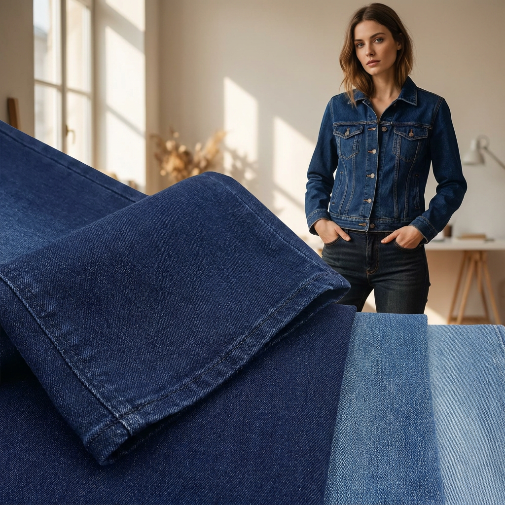 605A-6 60%Cotton 10*21/55 OE Yarn Indigo Color Denim Fabric Wholesale 1