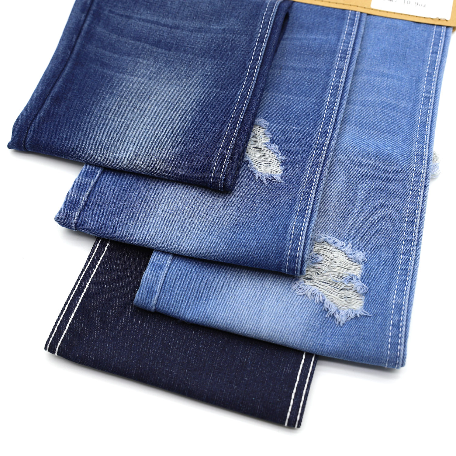 605A-6 60%Cotton 10*21/55 OE Yarn Indigo Color Denim Fabric Wholesale 1