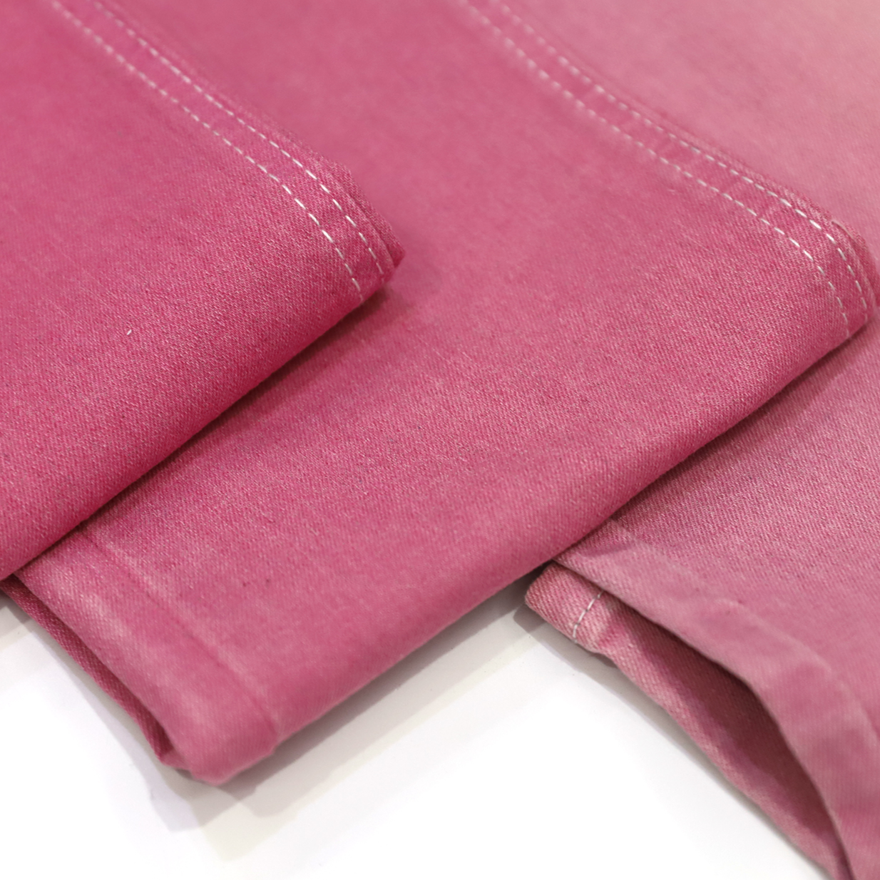 S396F-6 56.5% cotton, 9oz 170cm pink denim fabric