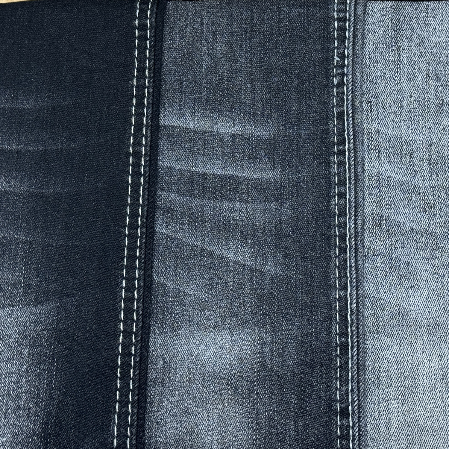 155B-7B 11.3 oz high quality black stretch denim fabric for jeans